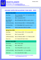 Term Dates 2022-2023